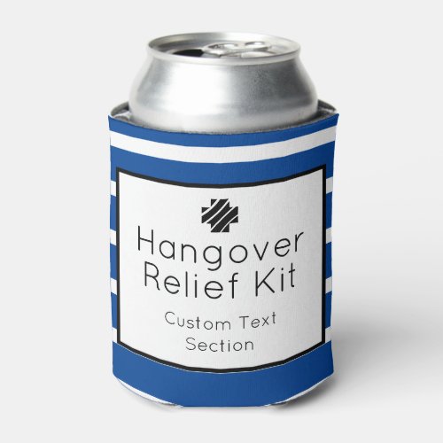 Hangover Relief Kit Black and Royal Blue Drink Can Cooler