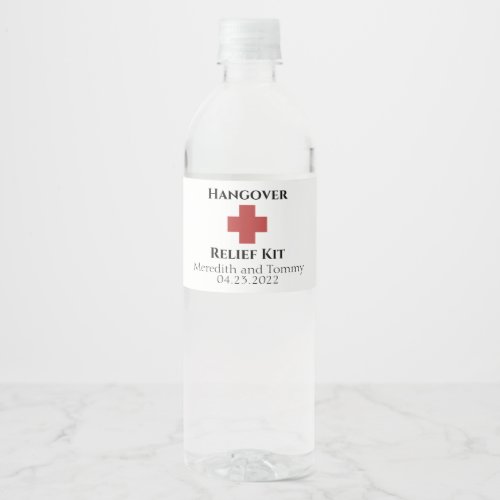 Hangover Relief Kit Bottle Label