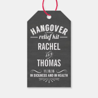 Hangover Relief Kit | Chalkboard Wedding Favor Gift Tags