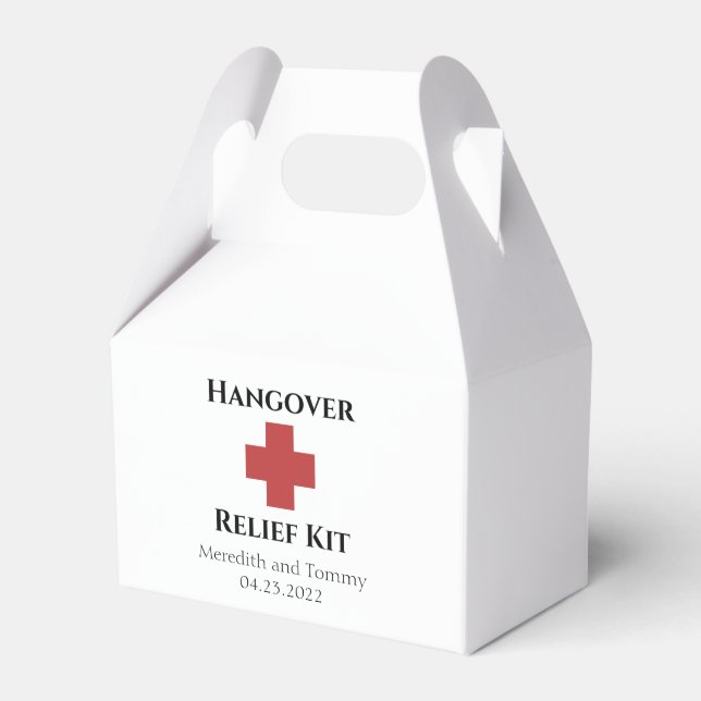 Hangover Relief Kit Favor Boxes (Front Side)