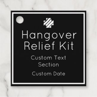 Hangover Relief Kit Favor Tags