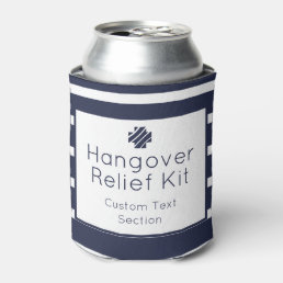 Hangover Relief Kit Navy and White Drink Can Cool Can Cooler