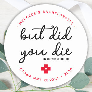 Glitter Cross Bachelorette Party Favors Hangover Kit Survival Kit Recovery  Kit 