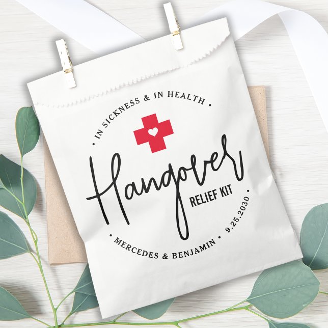 Hangover Relief Kit Personalized Wedding  Favor Bag (Creator Uploaded)