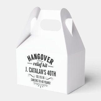 Hangover Relief Kit | Vintage Style Birthday Party Favor Box