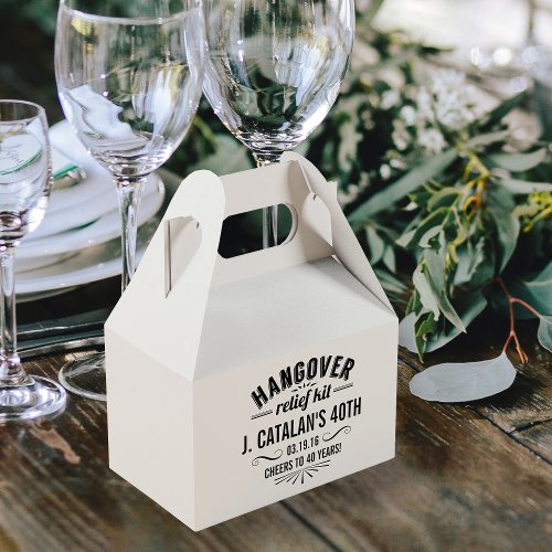 Hangover Relief Kit  Vintage Style Birthday Party Favor Boxes