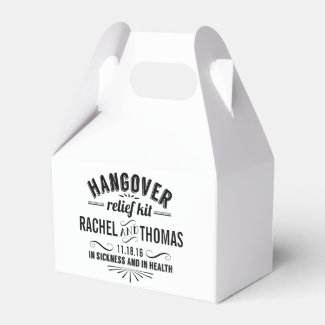 Hangover Relief Kit | Vintage Style Wedding Favor Box