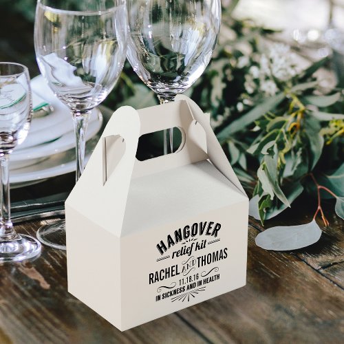 Hangover Relief Kit  Vintage Style Wedding Favor Boxes