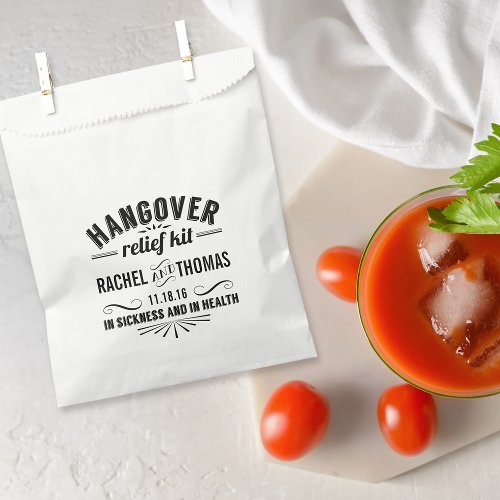 Hangover Relief Kit  Wedding Favor Bag