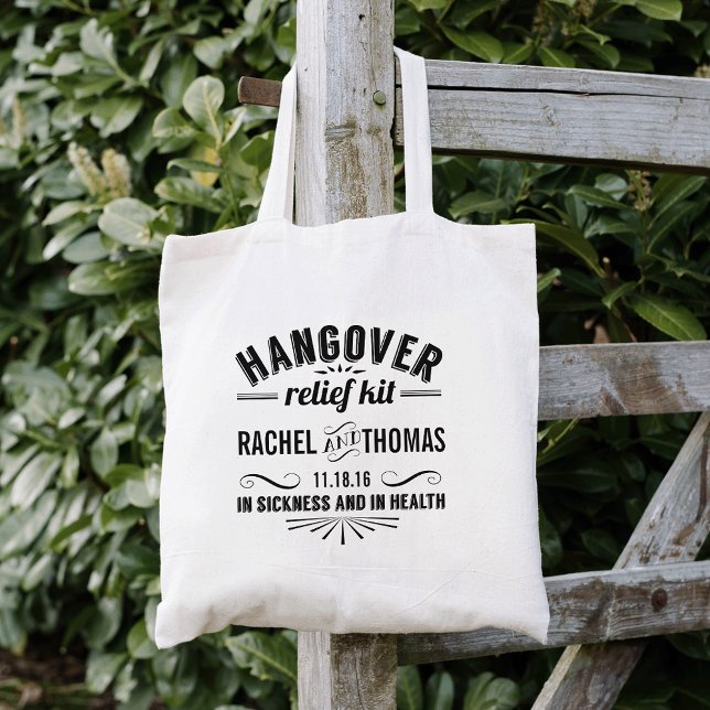 Hangover Relief Kit | Wedding Favor Tote Bag (Creator Uploaded)