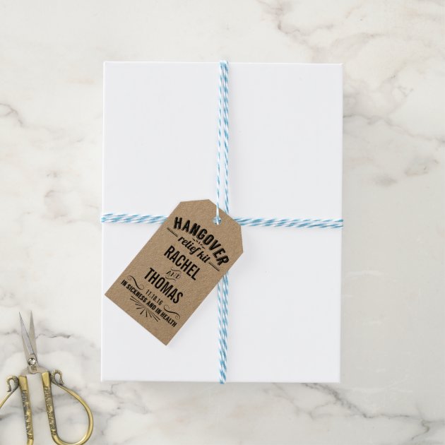 Hangover Relief Kit | Wedding Recovery Favor Gift Tags