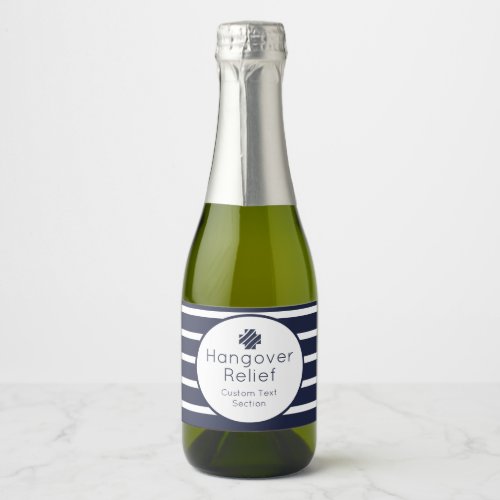 Hangover Relief Navy and White  Sparkling Wine Lab Sparkling Wine Label