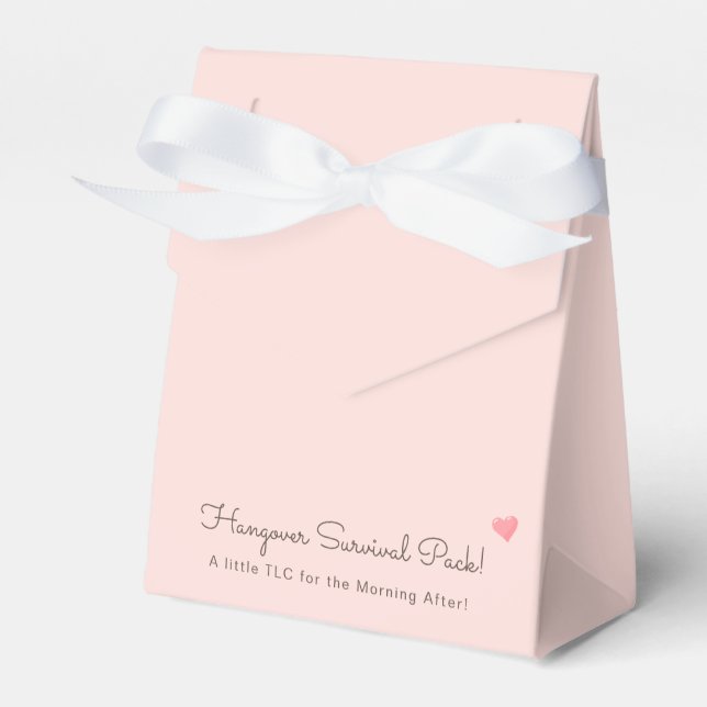 hangover survival pack bachelorette party favor boxes (Front Side)