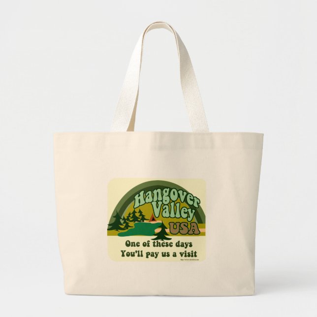 Hangover Valley USA Large Tote Bag (Front)