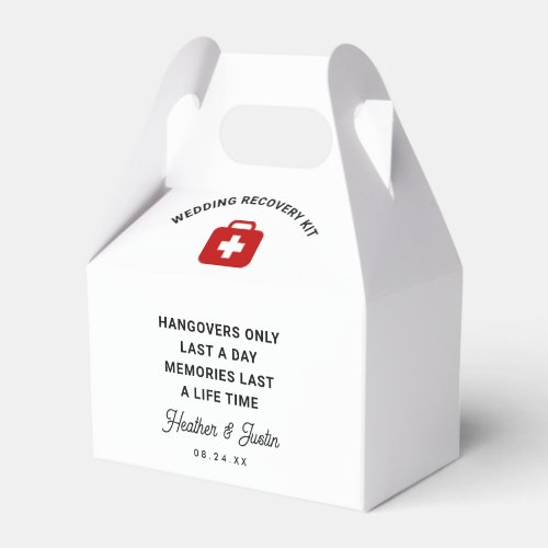 Hangovers Only Last  Day Wedding Hangover Kit Favor Boxes