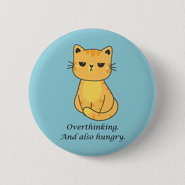  Hangry Cat Button (Front)