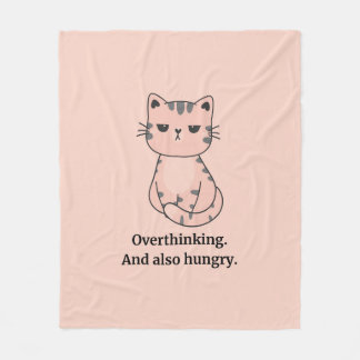 Hangry Cat Fleece Blanket