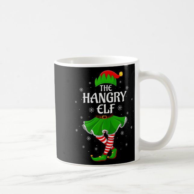 Hangry Elf Christmas Family Girls Women Elf Squad  Coffee Mug (Right)