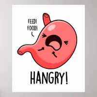 Definition Of Hungry Funny Kitchen Decor Wall Art Canvas Prints