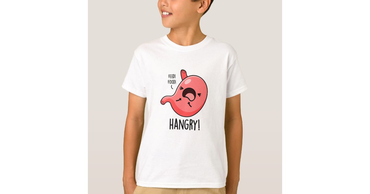 Hangry Funny Hungry Angry Stomach Pun T-Shirt | Zazzle
