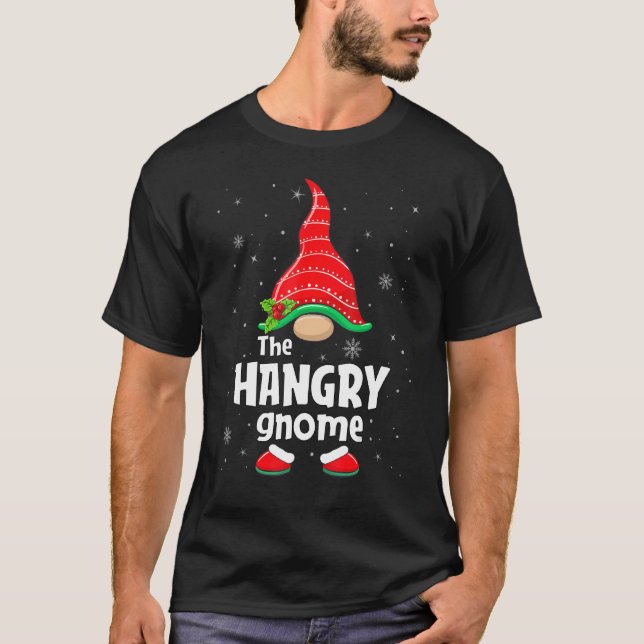 Hangry Gnome Matching Family Group Christmas Party T-Shirt (Front)