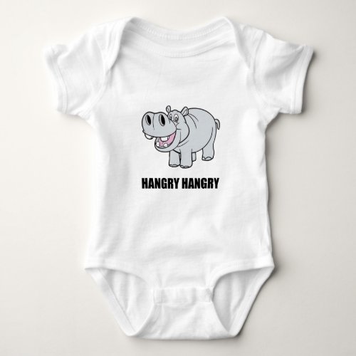 Hangry Hippo Baby Bodysuit