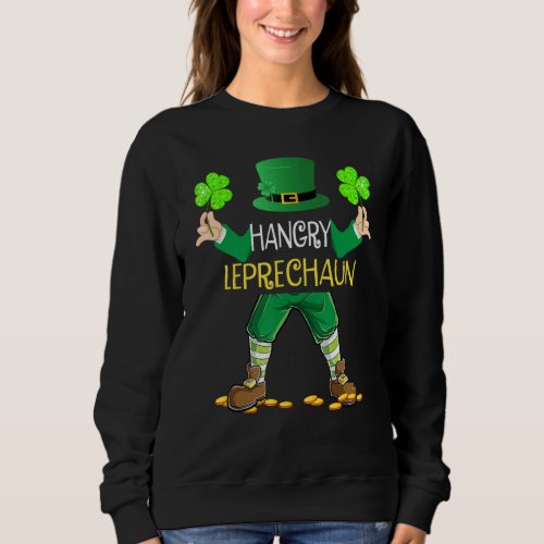 Hangry Leprechaun Boys St Patricks Day Funny Sweatshirt