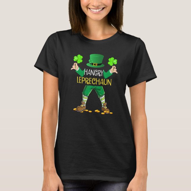 Hangry Leprechaun Boys St Patricks Day Funny T-Shirt (Front)