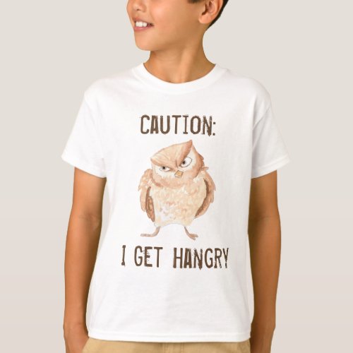 Hangry Owl Watercolor T_Shirt