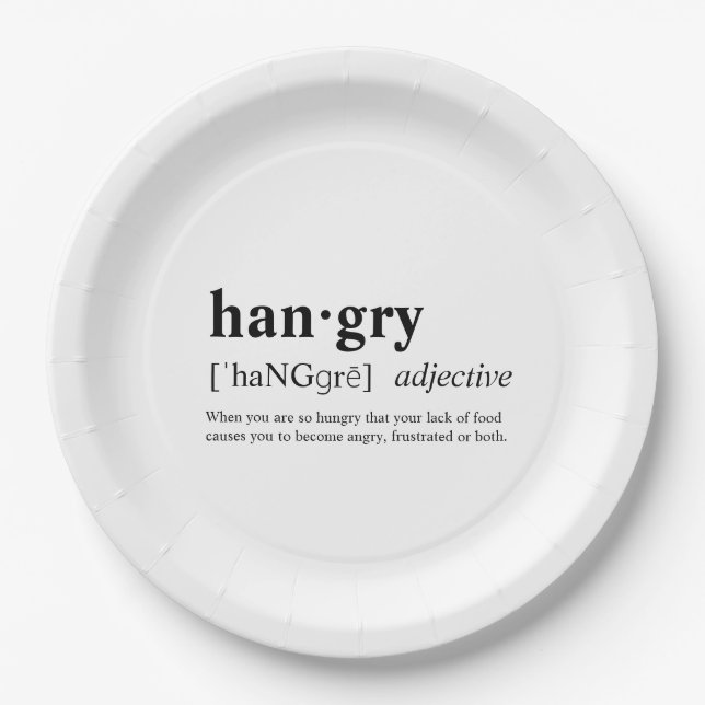 Hangry Paper Plates (Front)