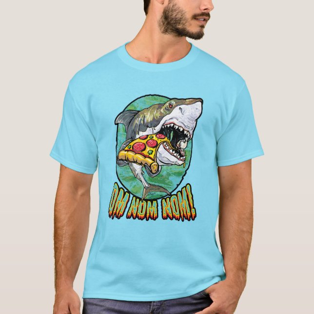 Hangry Pizza Shark T-Shirt (Front)