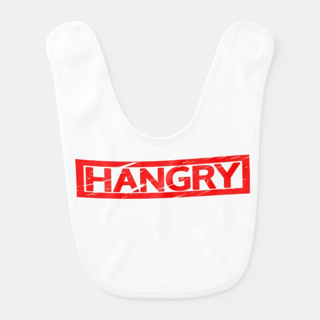 Hangry Stamp Baby Bib (Front)