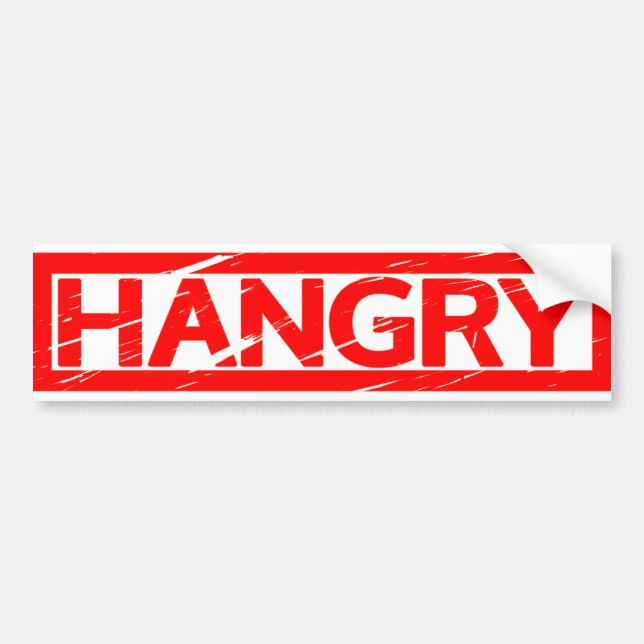 Hangry Stamp Bumper Sticker (Front)