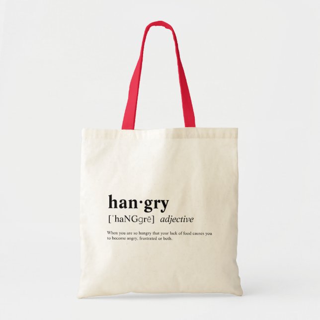 Hangry Tote Bag (Front)