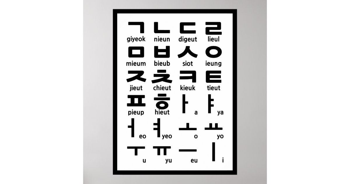 Korean language (Korean Alphabet) | Poster