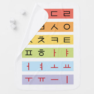 Hangul (Korean) Baby Blanket