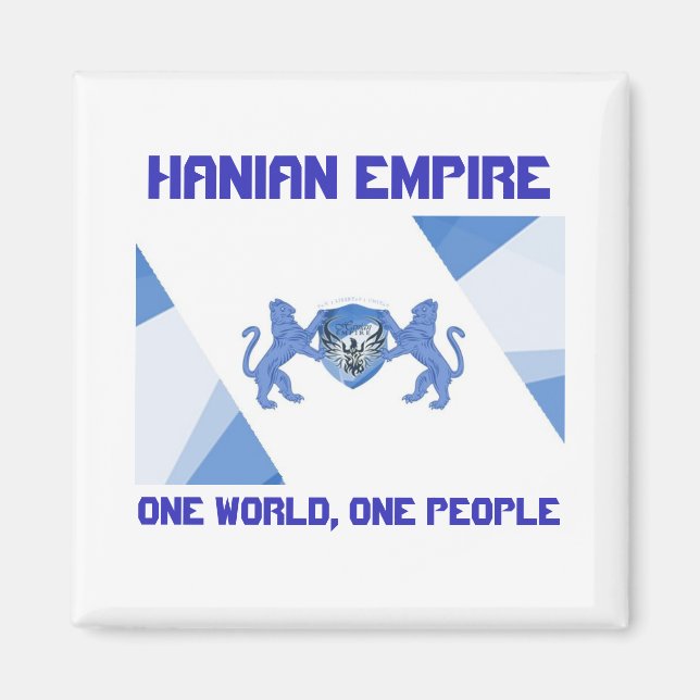 Hanian Empire Flag One World One People Magnet (Front)