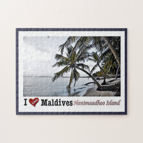 Hanimaadhoo Island _ Maldives I Love _ Jigsaw Puzzle
