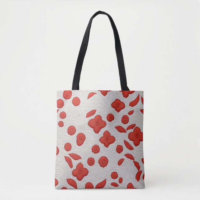 Hanji Harmony: A Traditional Korean Pattern Tote Bag (Front)
