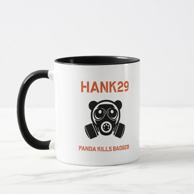Hank29 Panda Kills Badger Mug (Left)