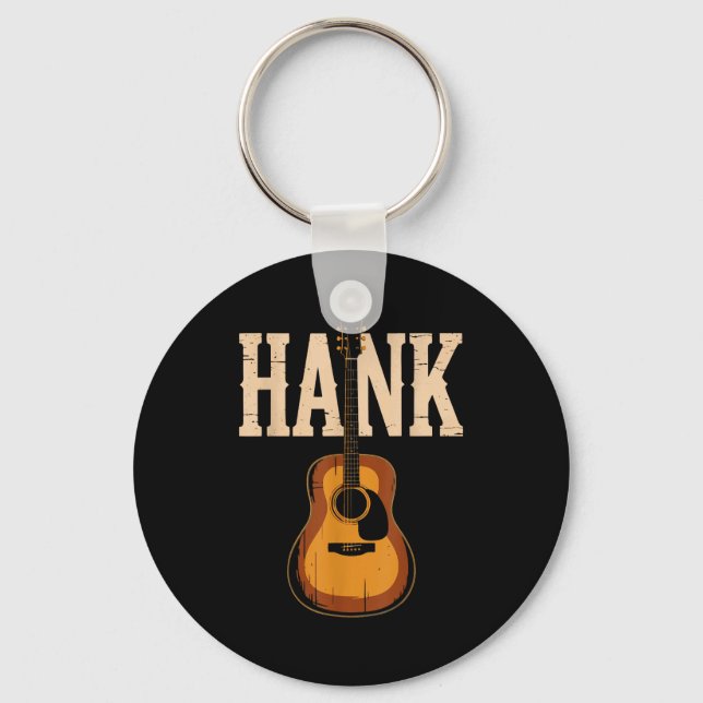 Hank Folk Style Line Dancing Western Country Music Keychain (Front)