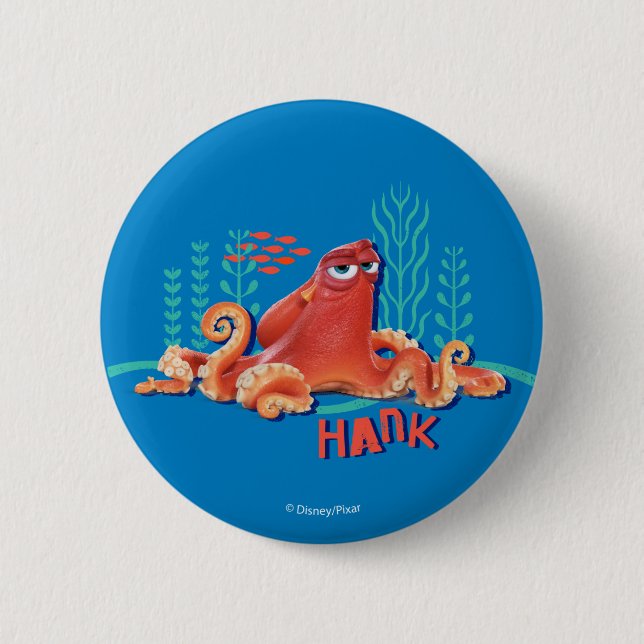 Hank | Fun Under the Sea Pinback Button (Front)