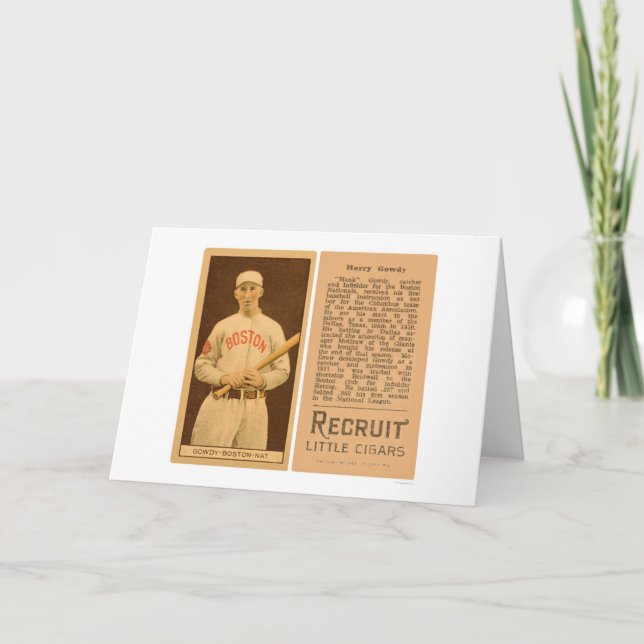 Hank Gowdy Braves Baseball 1912 Card (Front)