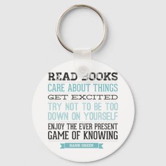 Hank Green Quote Keychain