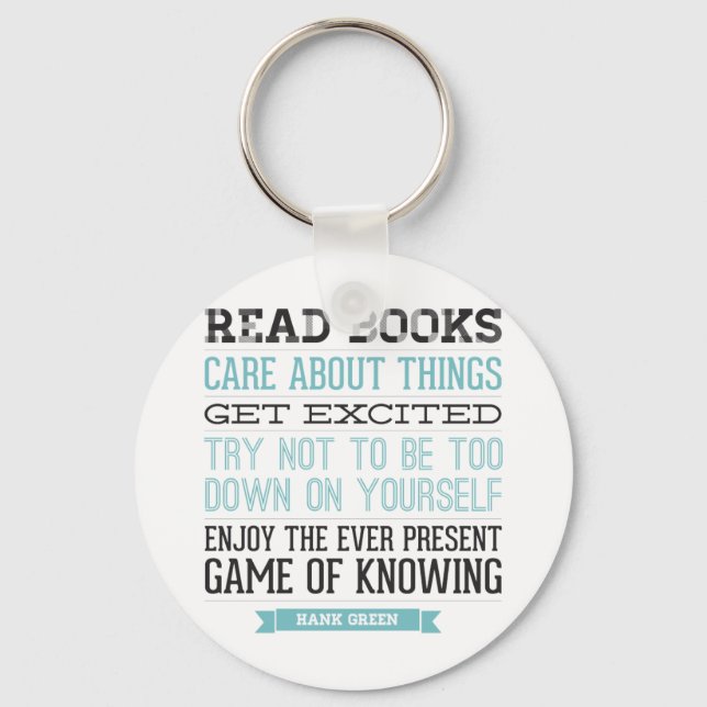 Hank Green Quote Keychain (Front)