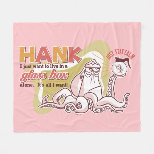 Hank  Live in a Glass Box Alone Fleece Blanket