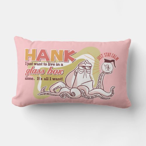 Hank  Live in a Glass Box Alone Lumbar Pillow