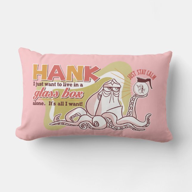 Hank | Live in a Glass Box Alone Lumbar Pillow (Front)