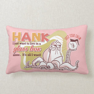 Hank   Live in a Glass Box Alone Lumbar Pillow