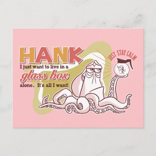 Hank  Live in a Glass Box Alone Postcard